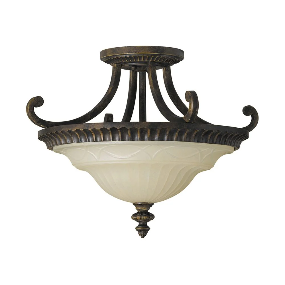 Plafonnier Feiss (FE-DRAWING-ROOM-SFA) Drawing Room, acier, verre pressé E27 2L