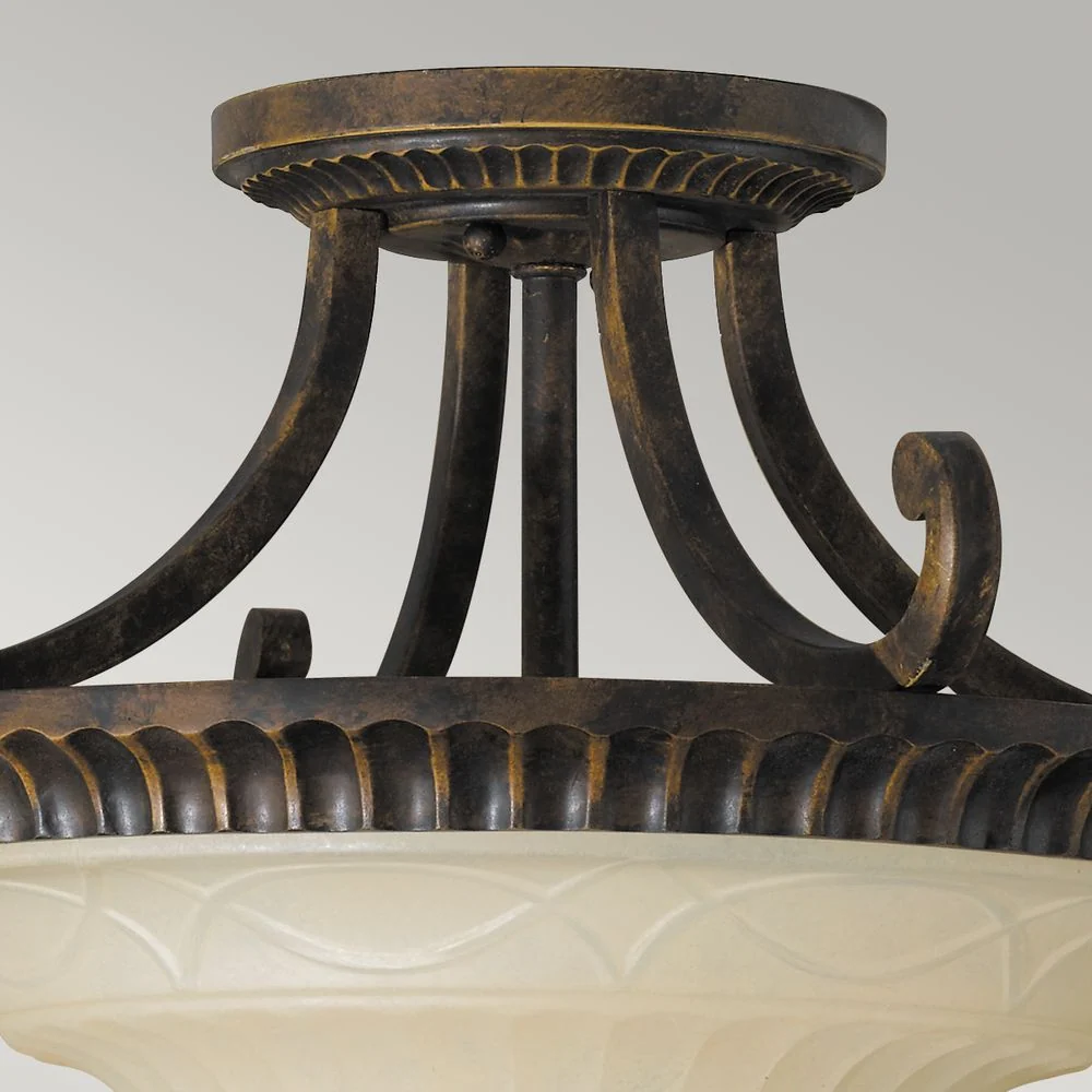 Plafonnier Feiss (FE-DRAWING-ROOM-SFA) Drawing Room, acier, verre pressé E27 2L