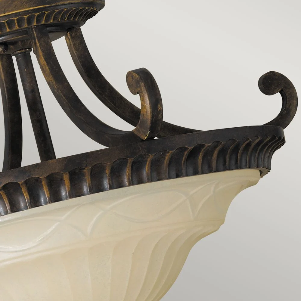 Plafonnier Feiss (FE-DRAWING-ROOM-SFA) Drawing Room, acier, verre pressé E27 2L