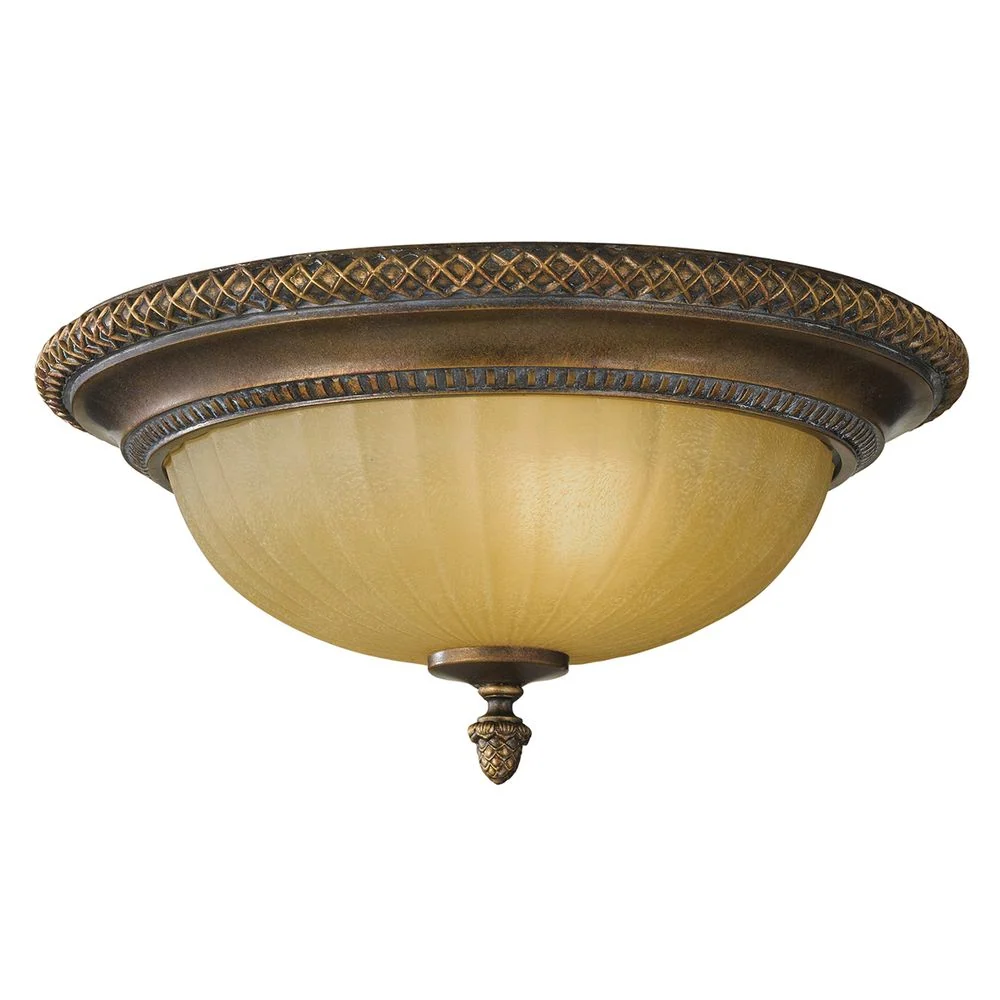 Plafonnier Feiss (FE-KELHAM-HALL-F) Kelham Hall en acier, verre Scavo, Inde, culot E27 2L