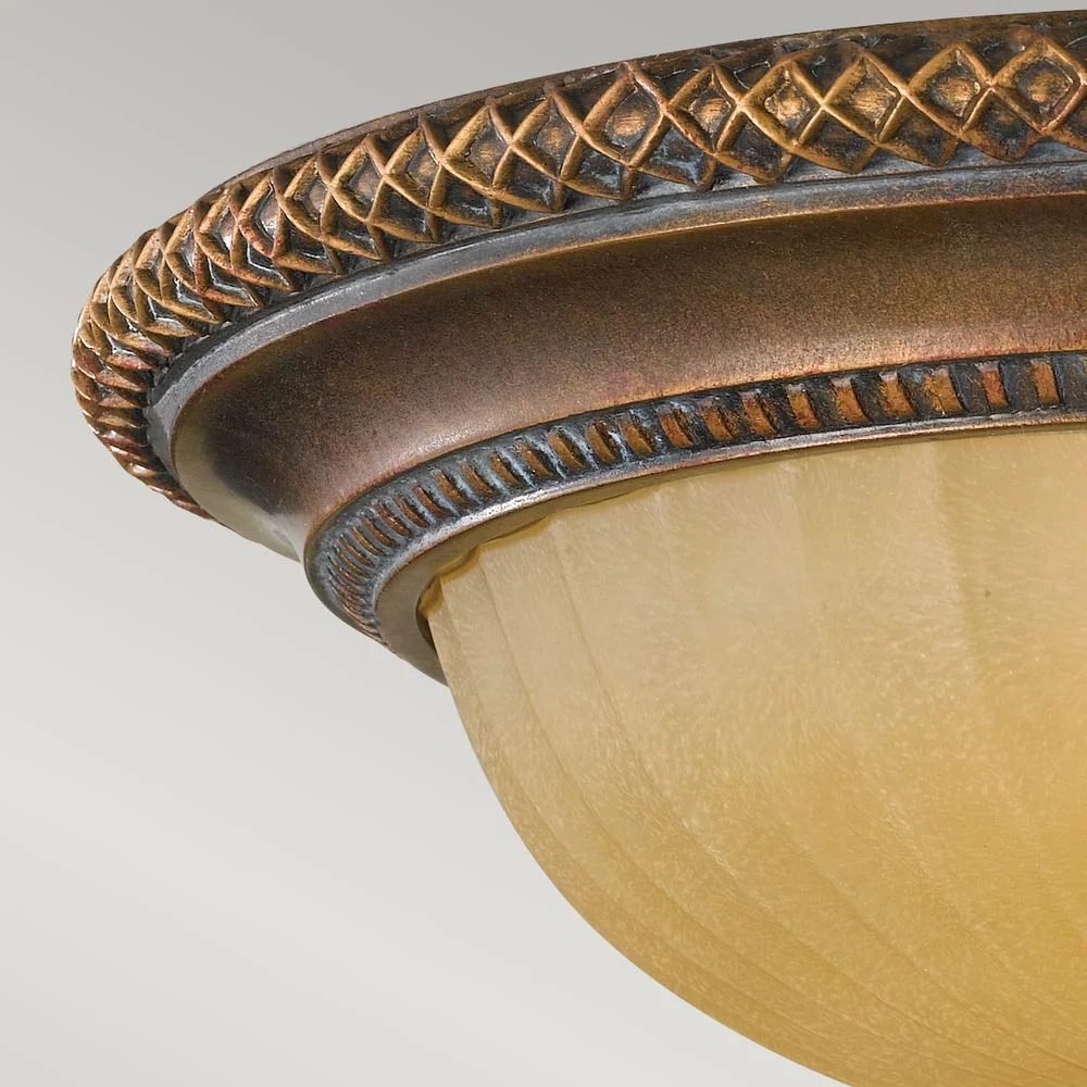 Plafonnier Feiss (FE-KELHAM-HALL-F) Kelham Hall en acier, verre Scavo, Inde, culot E27 2L