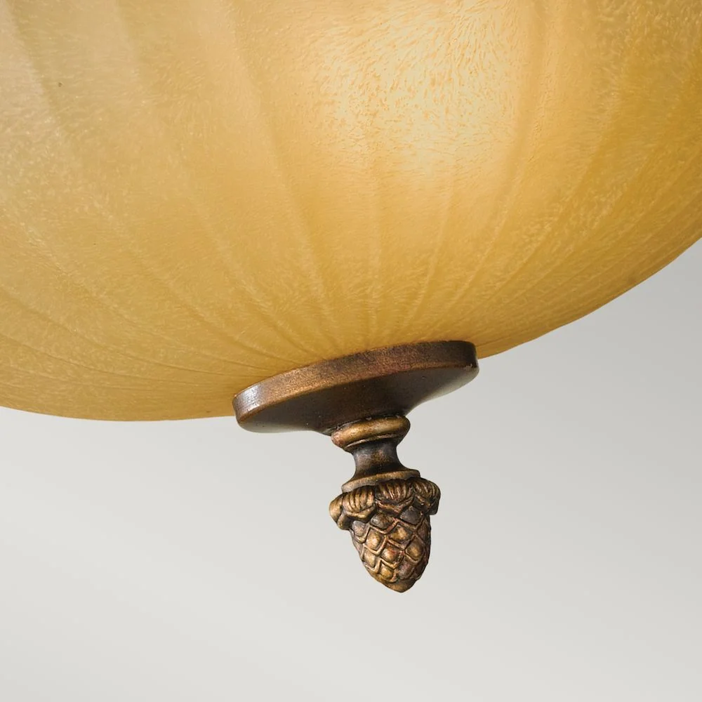 Plafonnier Feiss (FE-KELHAM-HALL-F) Kelham Hall en acier, verre Scavo, Inde, culot E27 2L