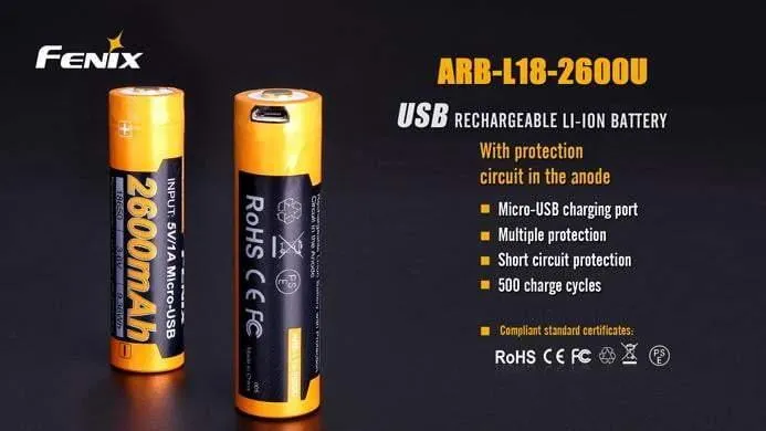 Fenix ARBL18-2600U -Batterie 3.6V - 2600mAh