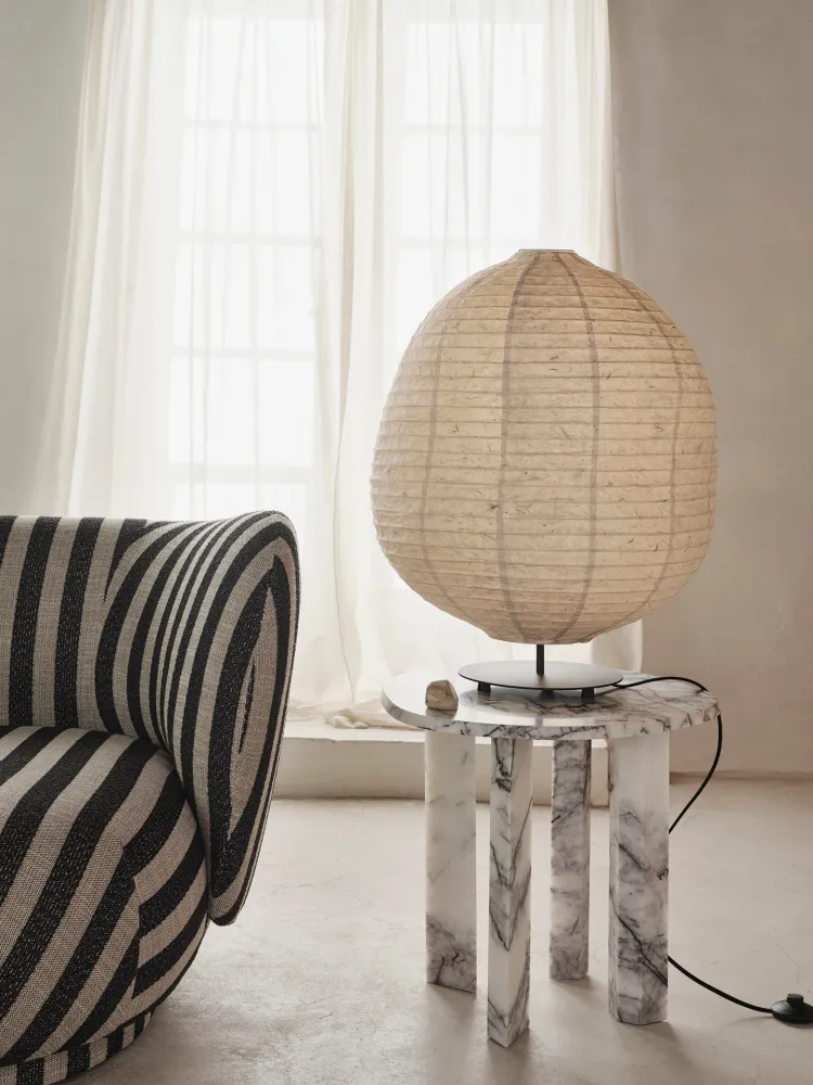 Kurbis Floor Lamp - Low - Black/Natural Ferm Living - COM