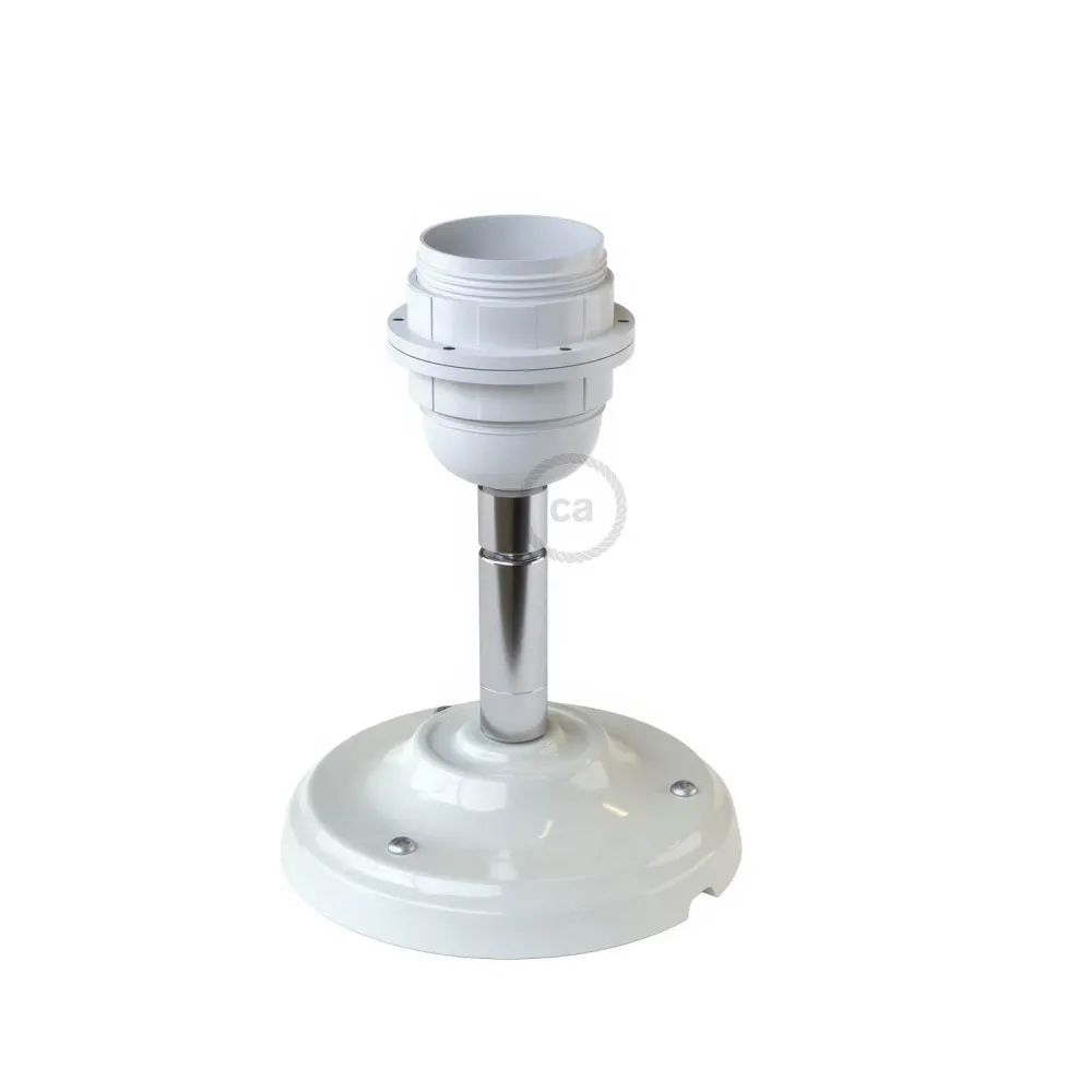 Fermaluce 90° Classic avec douille filetée E26, source lumineuse en porcelaine orientable - Blanc