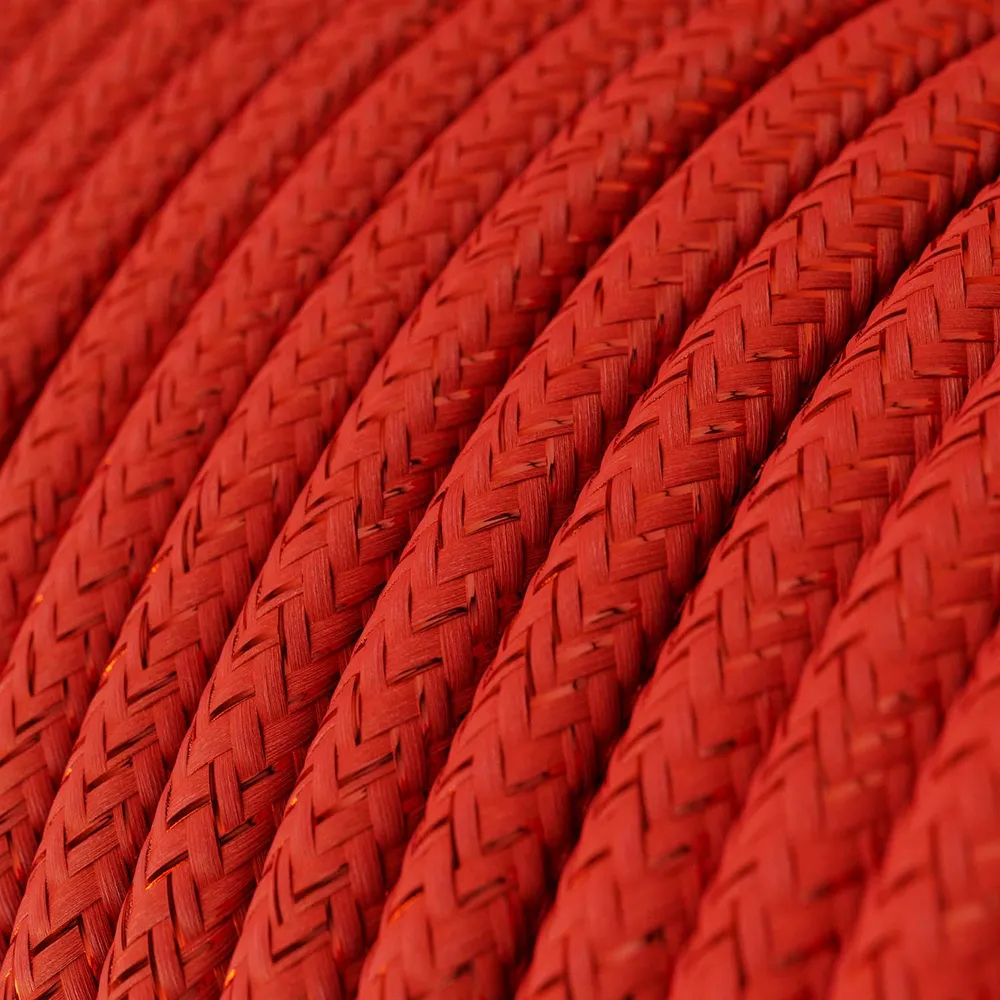 Fil électrique recouvert de tissu - Paillettes Rouges RL09 - Homologué UL