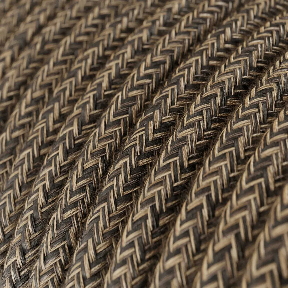 Fil recouvert de tissu - Lin marron RN04 - Certifié UL
