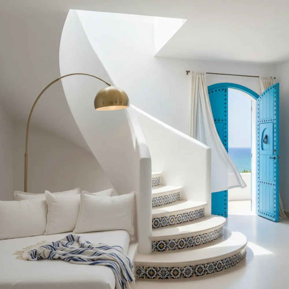 Lampadaire Arc Bronze Premium – Design Luxe & Élégance Tunisie Fiolla Home