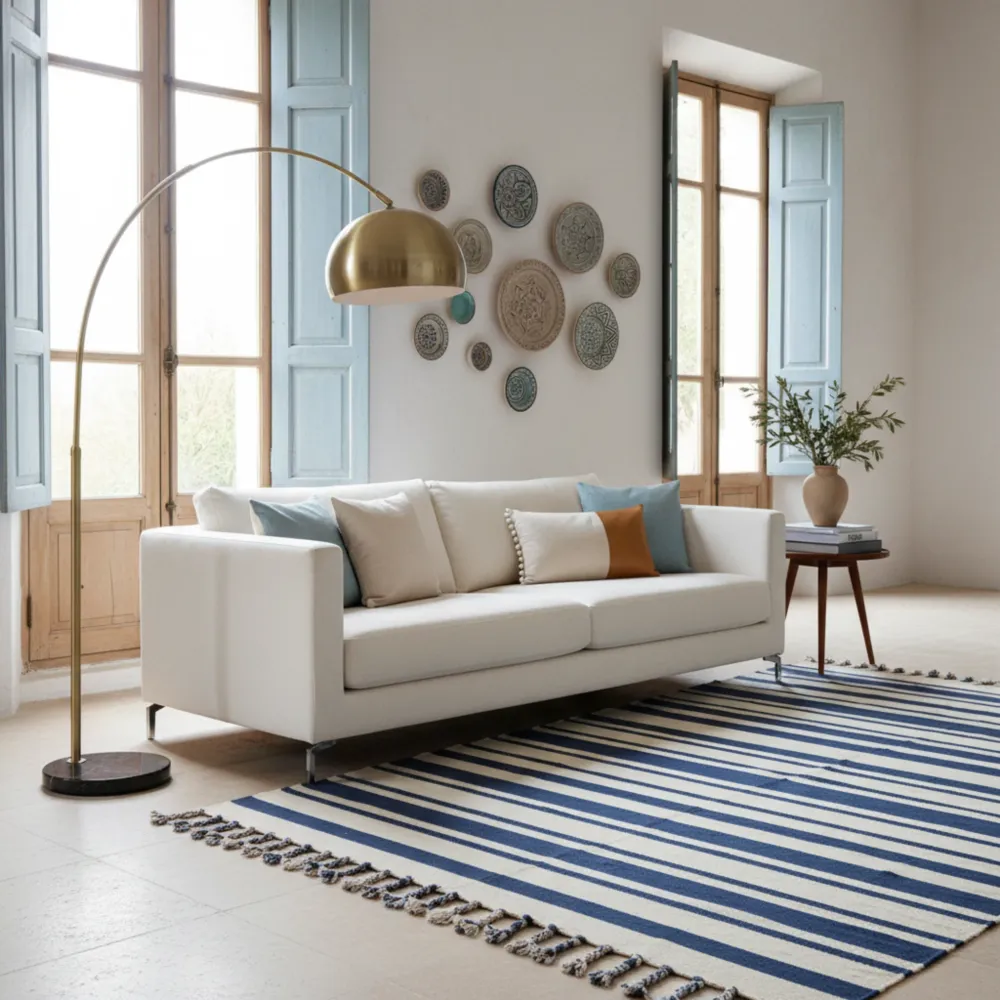 Lampadaire Arc Bronze Premium – Design Luxe & Élégance Tunisie Fiolla Home