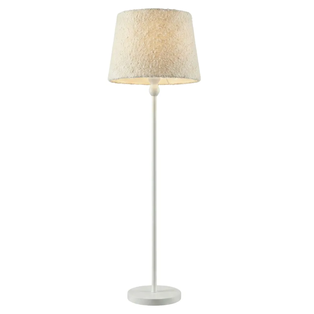 Lampadaire sur pied blanc design moderne - Lumière douce salon Fiolla Home