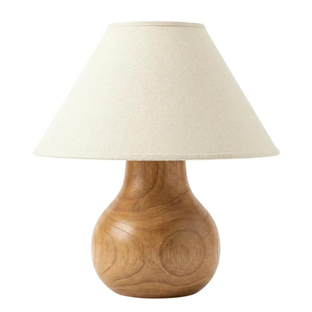Lampe de Table en Bois Massif – Design Naturel & Élégance Artisanale Fiolla Home