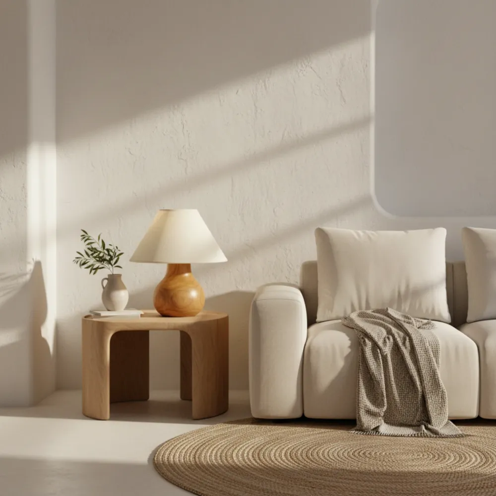 Lampe de Table en Bois Massif – Design Naturel & Élégance Artisanale Fiolla Home