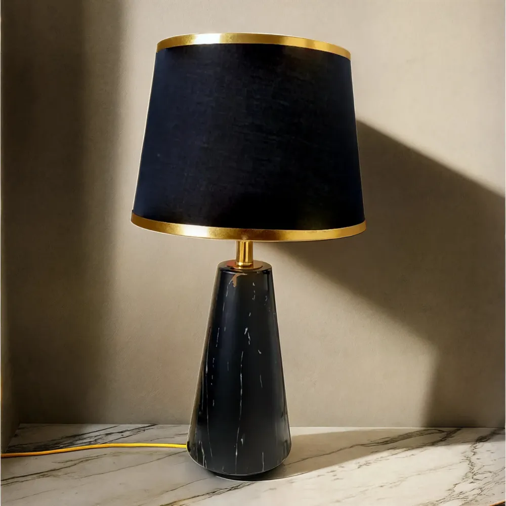 Lampe de Table Marbre | Style Contemporain Luxe | Fiolla Home Blanc