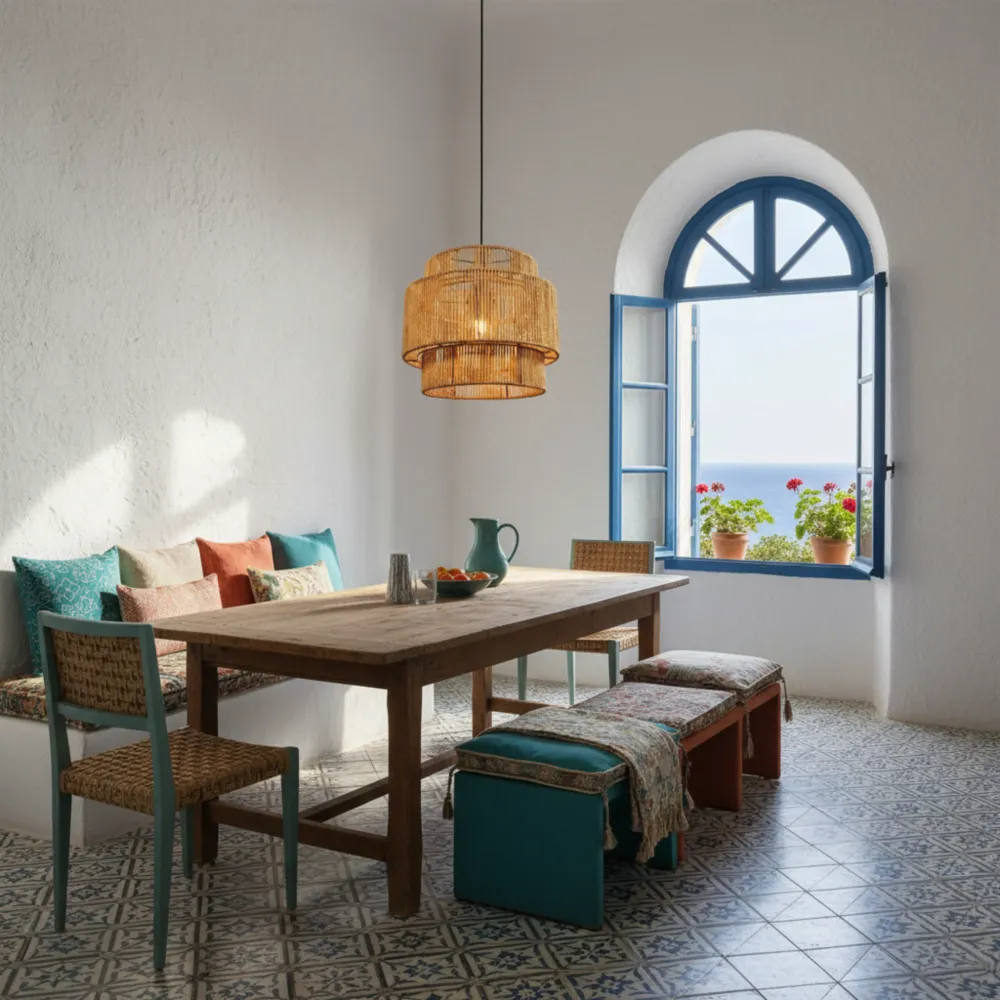 Suspension "Byrsa" à 3 Niveaux – Lustre Spectaculaire en Jute Tressé Fiolla Home