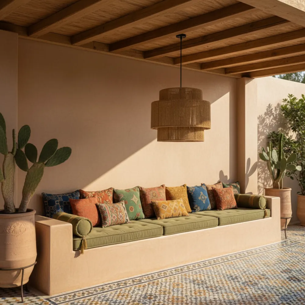 Suspension "Byrsa" à 3 Niveaux – Lustre Spectaculaire en Jute Tressé Fiolla Home