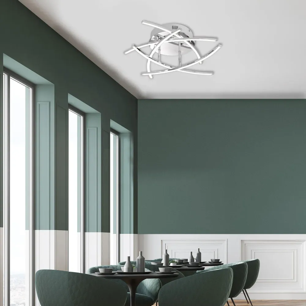Plafonnier encastré Fischer & Honsel Cross 5L LED
