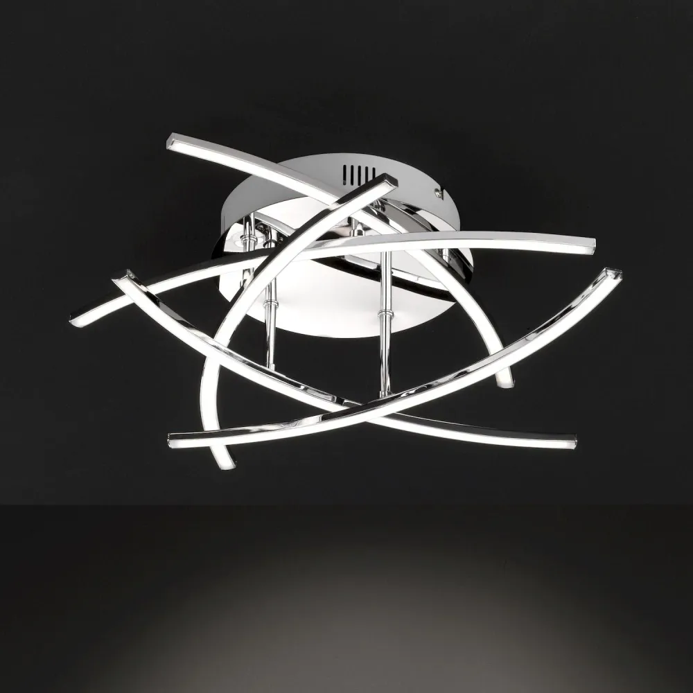 Plafonnier encastré Fischer & Honsel Cross 5L LED
