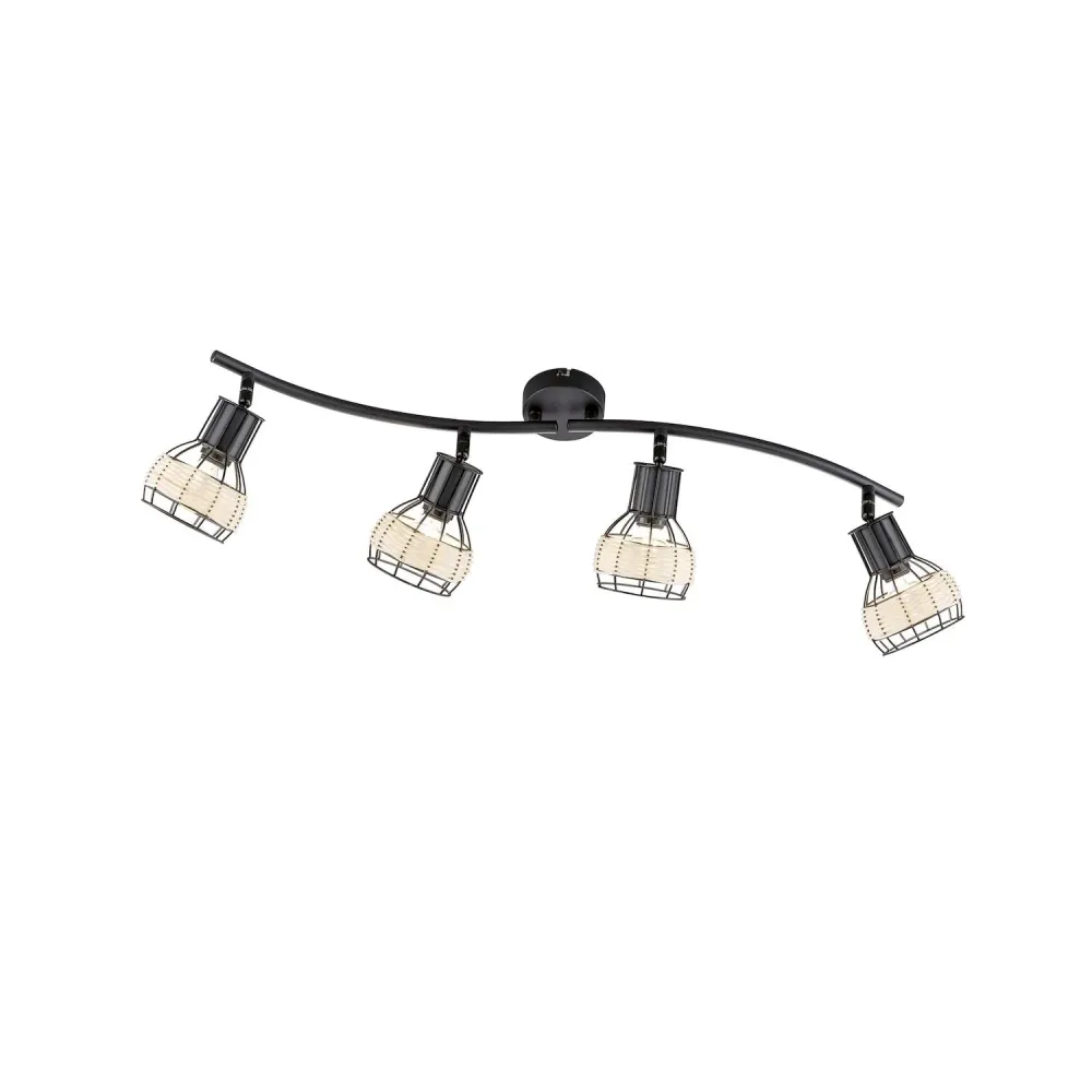 Plafonnier sur rail Fischer & Honsel Straw 4L E14
