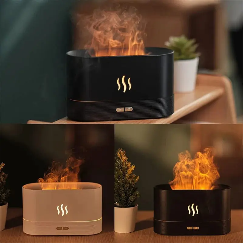 FlammeÉlégante - Lampe de Nuit LED avec Diffuseur d'Arômes