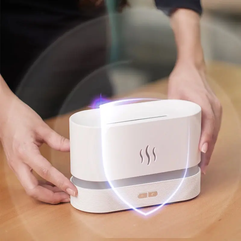 FlammeÉlégante - Lampe de Nuit LED avec Diffuseur d'Arômes
