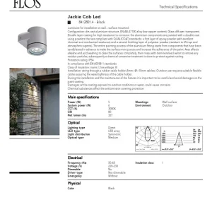 Flos Ampoule LED Jackie 5 W 220-230 V WW 40 BK 4 8412801.4