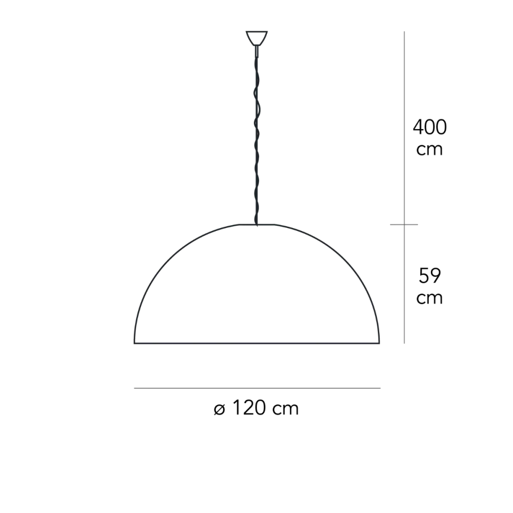 Suspension Lampe AVICO Moyenne Noire par Charles Williams pour FontanaArte