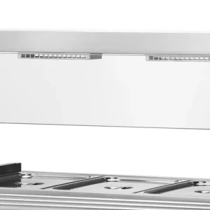 Rehausse avec lampes infrarouges et pare-haleine pour chariot Bain-Marie PROFI 2x GN 1/1 avec chauffage à sec / cuve amovi...