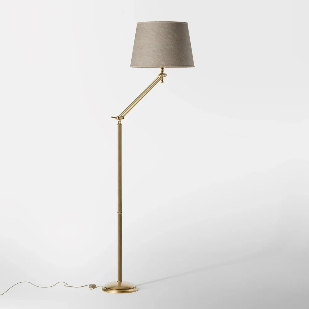 Lampadaire avec Articulations et Abat-Jour en Tissu Ghidini 1849