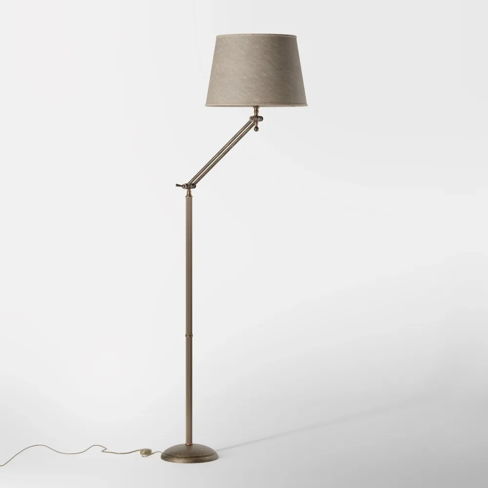 Lampadaire avec Articulations et Abat-Jour en Tissu Ghidini 1849