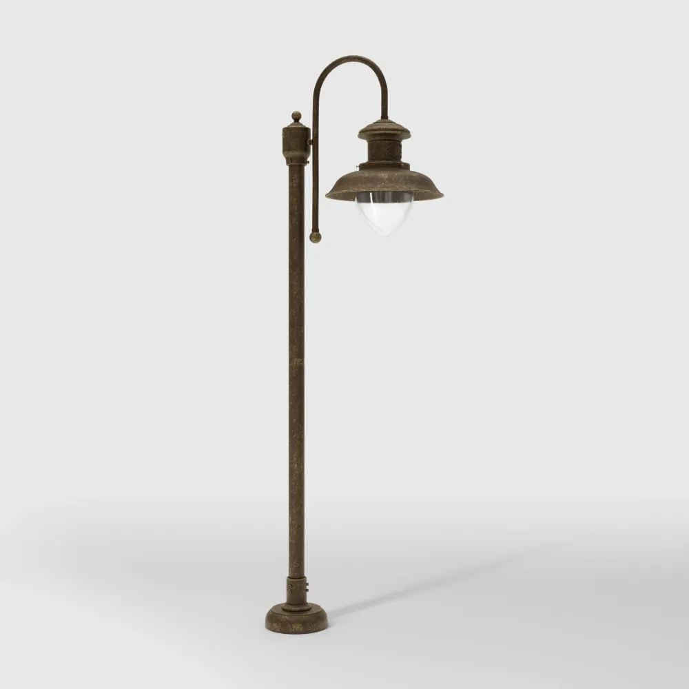 Lampadaire Classique avec Verre en Pomme de Pin et Bras Courbé Ghidini 1849