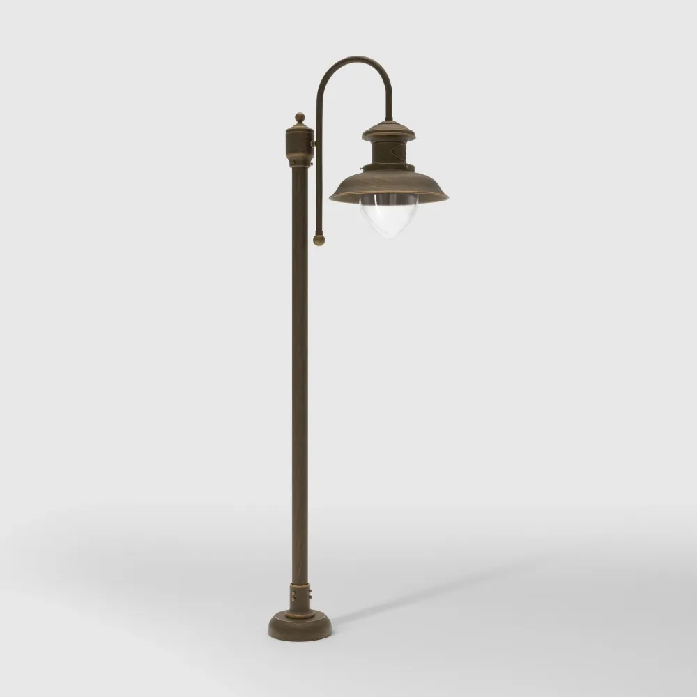 Lampadaire Classique avec Verre en Pomme de Pin et Bras Courbé Ghidini 1849