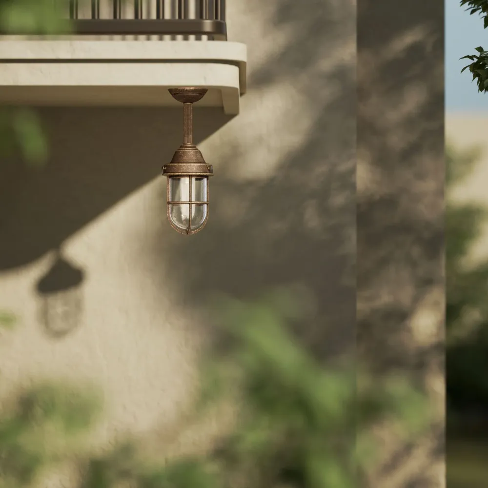 Lampe d'Extérieur Industrielle avec Cage de Protection Ghidini 1849