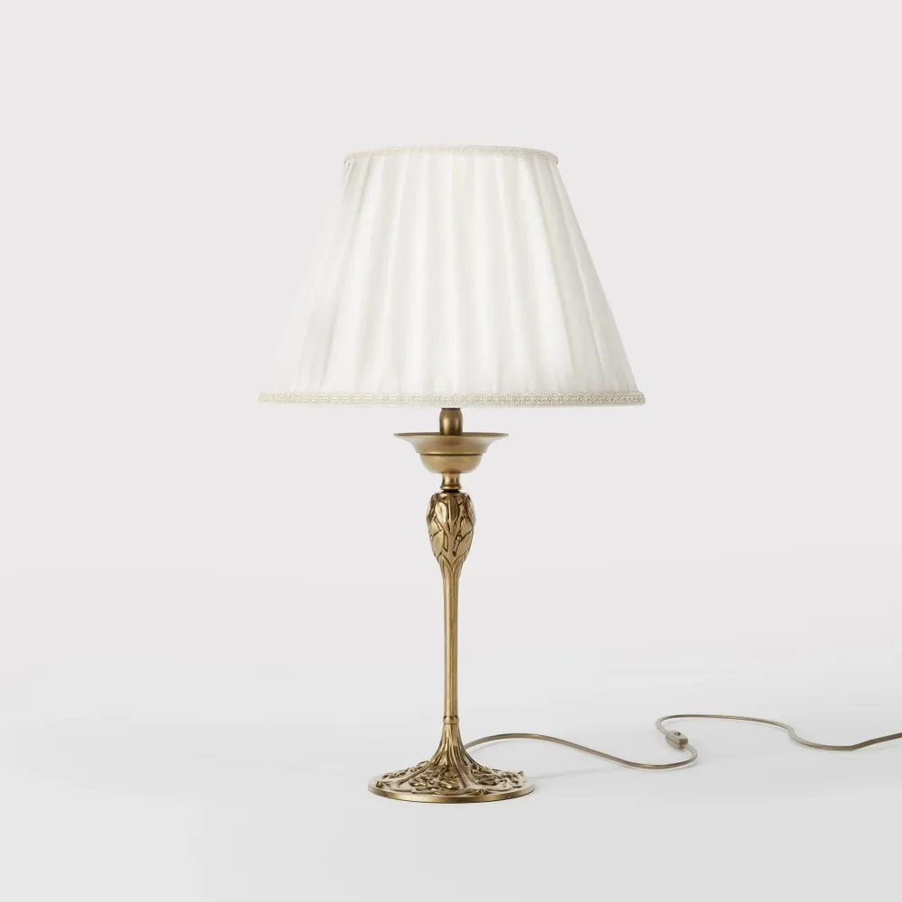 Lampe de Table Art Nouveau avec Abat-jour Plissé Simona Ghidini 1849