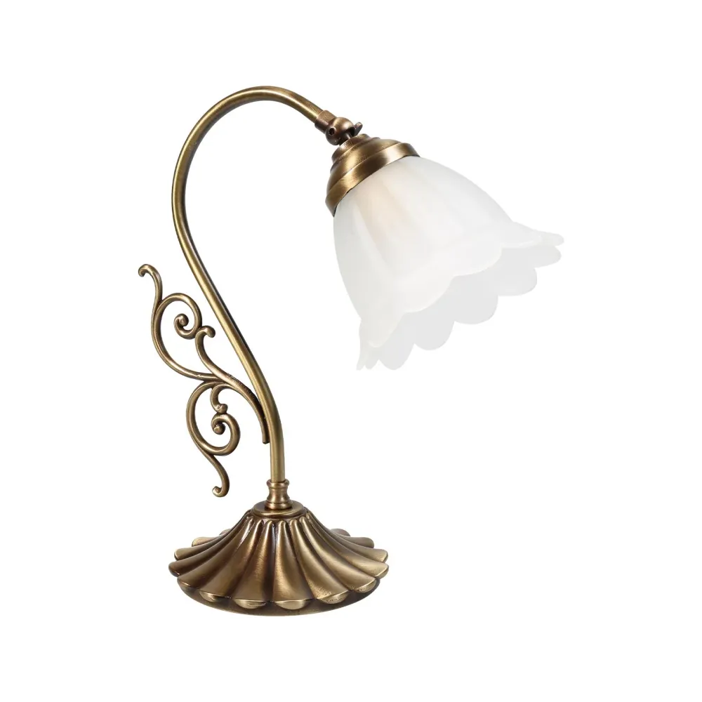 Lampe de Table Victorienne avec Décors Art Nouveau en Volutes Ghidini 1849