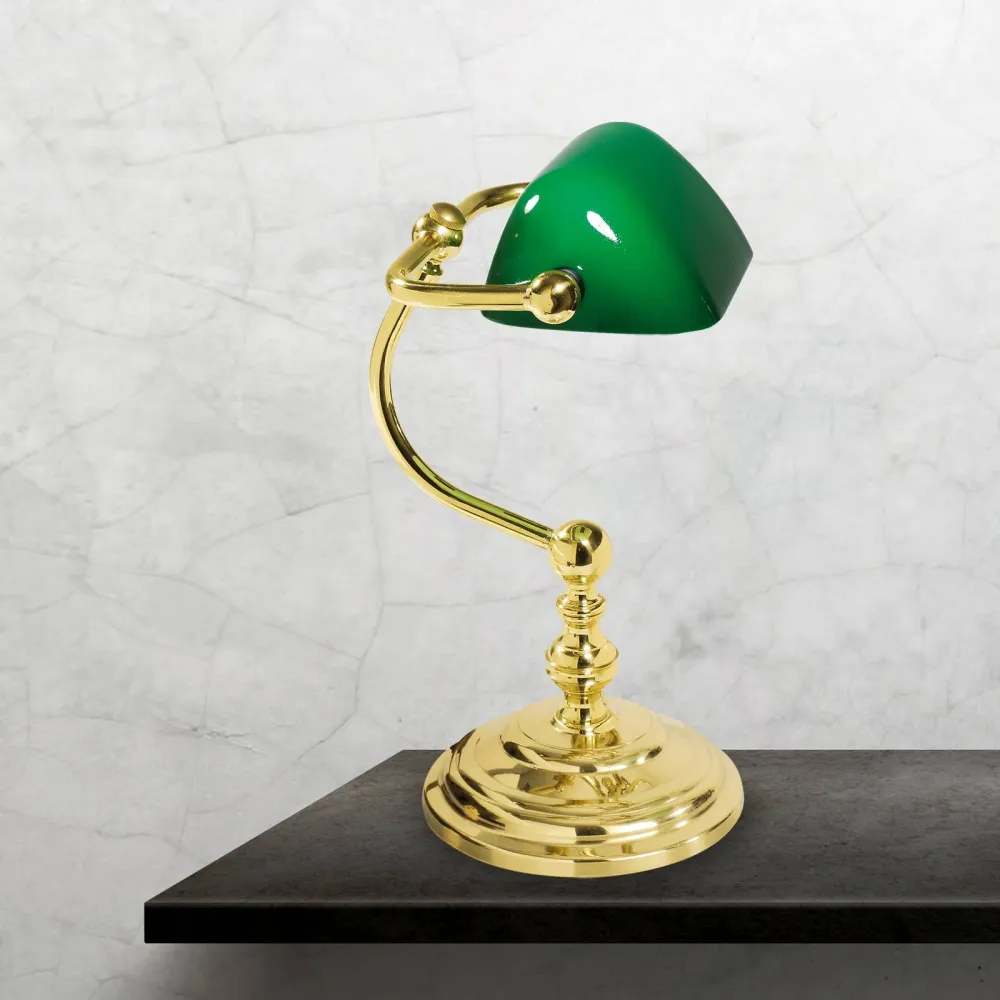 Petite Lampe de Banquier Verte Style Classique Ghidini 1849