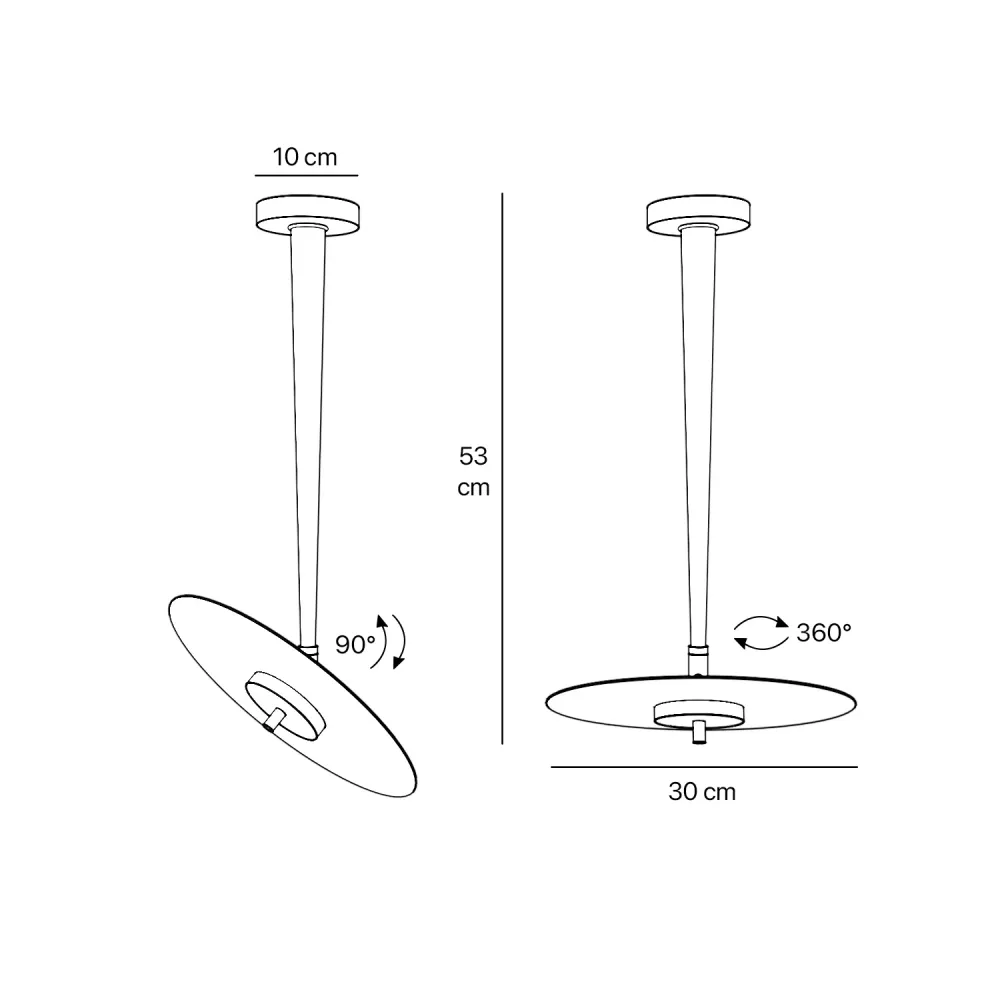 Plafonnier Design Inspiré du Vinyle Orientable Ghidini 1849