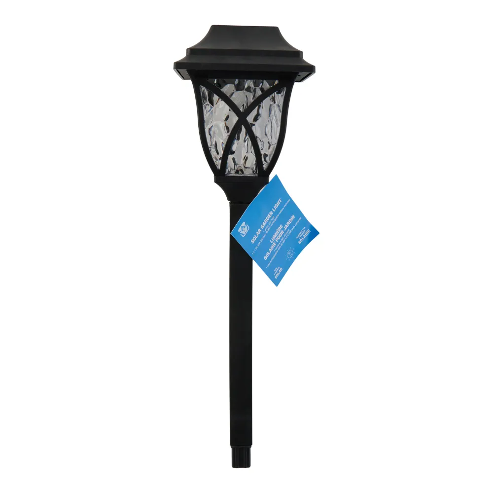 Piquet lumineux en forme de X à l'énergie solaire, noir, 4 po x 17,5 po Giant Tiger