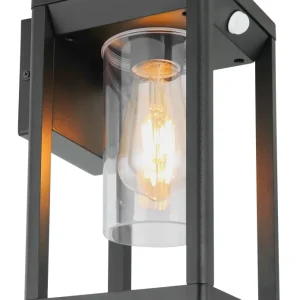 Applique murale extérieure Globo Lighting Candela aluminium noir E27