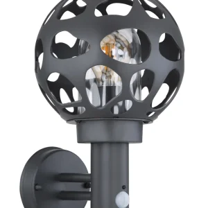 Applique murale extérieure Globo Lighting Hilario en acier inoxydable anthracite E27