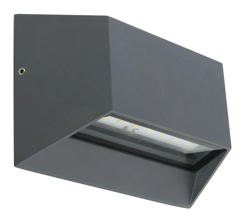 Applique murale extérieure Globo Lighting Honna en aluminium anthracite LED