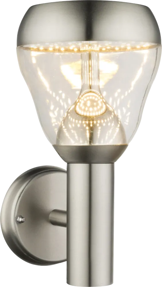 Applique murale extérieure Globo Lighting Monte en acier inoxydable LED