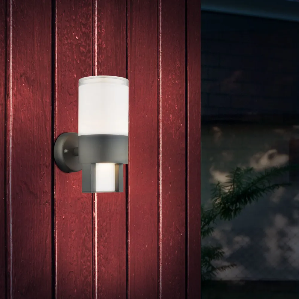 Applique murale extérieure Globo Lighting Nexa en aluminium gris LED