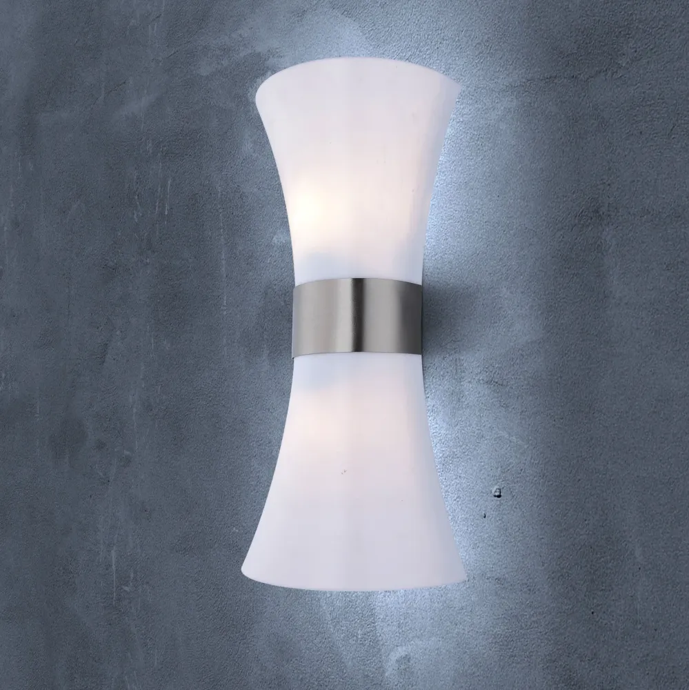 Applique murale extérieure Globo Lighting San Tana en acier inoxydable E27 2L