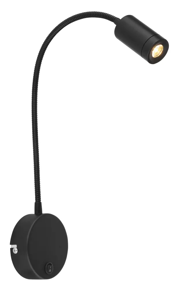 Applique murale Globo Lighting Milly en métal noir Black