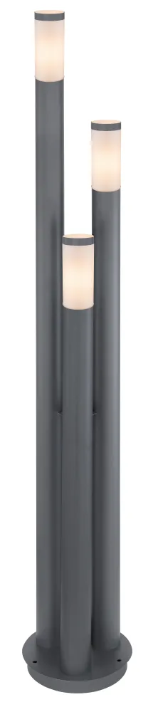 Lampadaire Globo Lighting Boston en acier inoxydable anthracite E27 3L