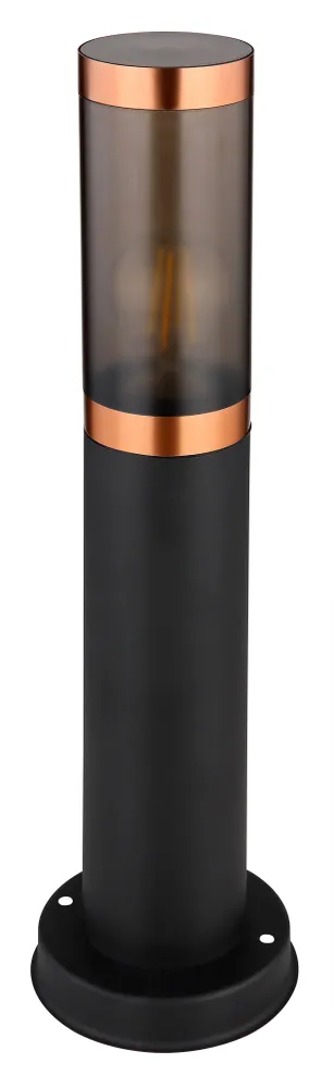 Lampadaire Globo Lighting Boston en acier inoxydable noir E27