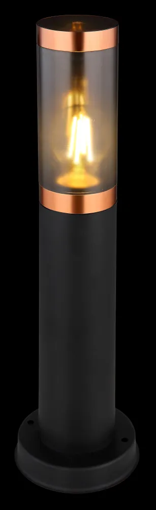 Lampadaire Globo Lighting Boston en acier inoxydable noir E27