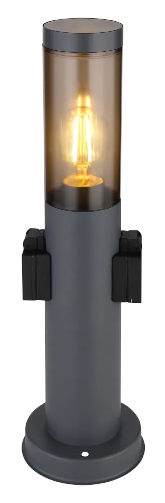 Lampadaire Globo Lighting Boston en acier inoxydable anthracite E27