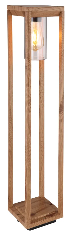 Lampadaire Globo Lighting Candela aluminium et bois clair E27