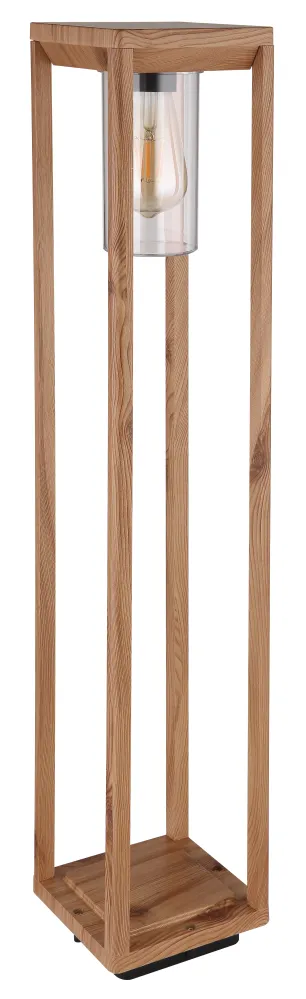 Lampadaire Globo Lighting Candela aluminium et bois clair E27